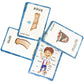 Santsun Set Of Body Parts Kid Flashcards - Educational Learning Picture & Word Card Flashcards Body Parts-The Flash Hole-Punched
