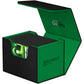 Ultimate Guard Sidewinder Synergy 100+, Deck Box For 100 Double-Sleeved Tcg Cards, Black/Green, Magnetic Closure & Microfiber In