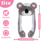YOYTOO Plush Novelty Animal Hat with Ears Moving Jumping Pop Up Beating Plush Dress Up, One Size Fits All Adults & Children (Koa