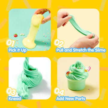 Joyin Butter Slime Party Favors, 6 Pack Soft, Non-Sticky, Mess-Free, Stress Relief Slime Bulk For Classroom Reward, Birthday Toys Gifts For Kids Holiday Party Supplies
