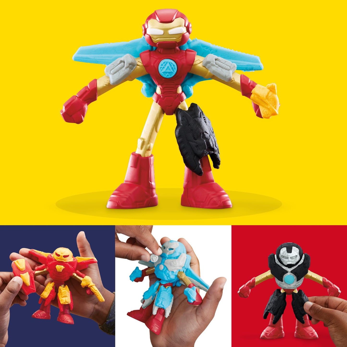 Play-Doh Marvel Iron Man Armor Maker Lab Playset with Lights and Sounds, Customizable Action Figure, Imagination Toys for Boys a