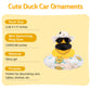 Wonuu Car Duck Rubber Duck Car Ornaments Duck Car Dashboard Decorations With Cute Headband Swim Ring Necklace Sunglasses, A-Cowboy Hat White Black Spot