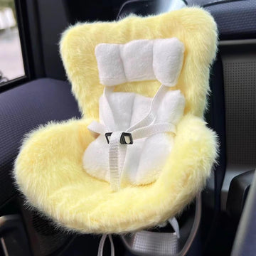 NUJOLI La-bubu Car Seat, Car Air Vent Safety Seat, Perfect for Car Decoration and Display, Suitable for 17cm La-bubu Dolls, Cute