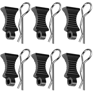 6Pack Vgoohobby RC Body Clips Pins with Fixing Bracket Aluminum Pull Tabs Mount Compatible with Redcat Traxxas Tamiya Axial SCX1