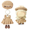 Clothes Compatible with LABUBU - Blue & White T Dress with Bow  Bracelet & Shoes | 4PCS Couture-Inspired Outfit for 8-Inch Dolls (Mocha Beige Chic)