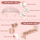 Hjingy 18Th Birthday Decorations For Girls, Rose Gold Party Decorations Include Balloons, Backdrop, Curtains, Banner, Sash, Crow