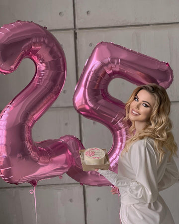Pink Number 4 Balloon 40 Inch, 4 Balloon Number, 4Th Birthday Decorations, Pink Party Supplies For Boys Girls