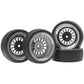 ShareGoo RC 1/10 On Road Tires & Wheel 12mm Hex Plastics Rims Compatible with Tamiya TT01 TT02 Kyosho Sakura D3 Traxxas 4Tec 2.0