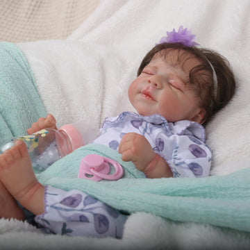 Ksbd Reborn Baby Dolls Girl - 18 Inch Realistic Newborn Baby Doll, Real Life Girl Baby Doll With Advanced Painted, Lifelike Sleeping Baby Doll With Weighted Soft Boby For Kids Age 3+ Gift