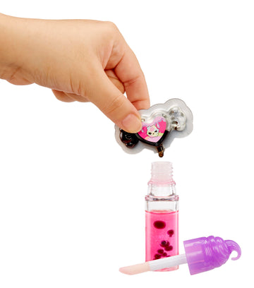 Yummiland Lip Gloss Doll: Sour Sweeties - Astrid Stars Includes DIY Lip Gloss + Removable Keychain, Cosmetic Play, Collectible,