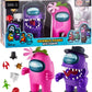 P.M.I. Among Us Crewmate Figures With Stampers (2) - 6.7-Inch Red & Yellow Toy Figures, 10 Hidden Accessories, Party Favors & Playable Collectibles