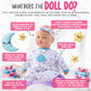 KOOKAMUNGA KIDS 16 Interactive Baby Doll - Realistic Touch-Activated Sounds, Moves, Breathes - Includes Toy Baby Bottle, Blue