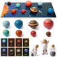 Wooden Solar System Model Board,Kids Solar System With Astronauts ,Montessori Planet Toys,Educational Planets Balls,Preschool Le