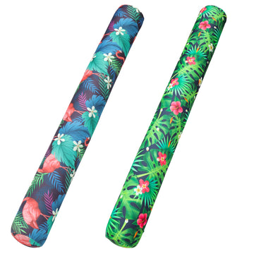 Finduwill 2 Pack Inflatable Swim Pool Noodles - Soft Fabric Covered Large Swim Noodles, Premium Buoyancy For Swimming Floating, 
