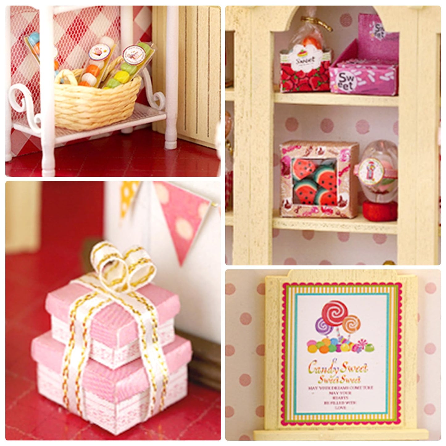 Foyucool DIY Miniature House Kit  Dollhouse Kit with Furnitures  Mini House Making Kit for for mature-themed to Building  Home Decorations Birthday Gifts for Family and Friends  Sweet House