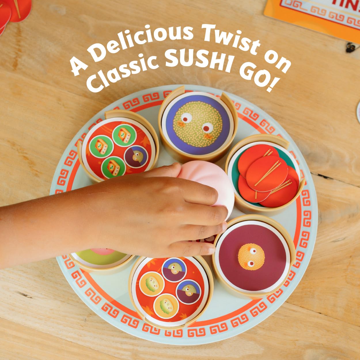 Gamewright Sushi Go! Board Game - Spin Some for Dim Sum - Multi-colored - Model 430 - Cardstock Material