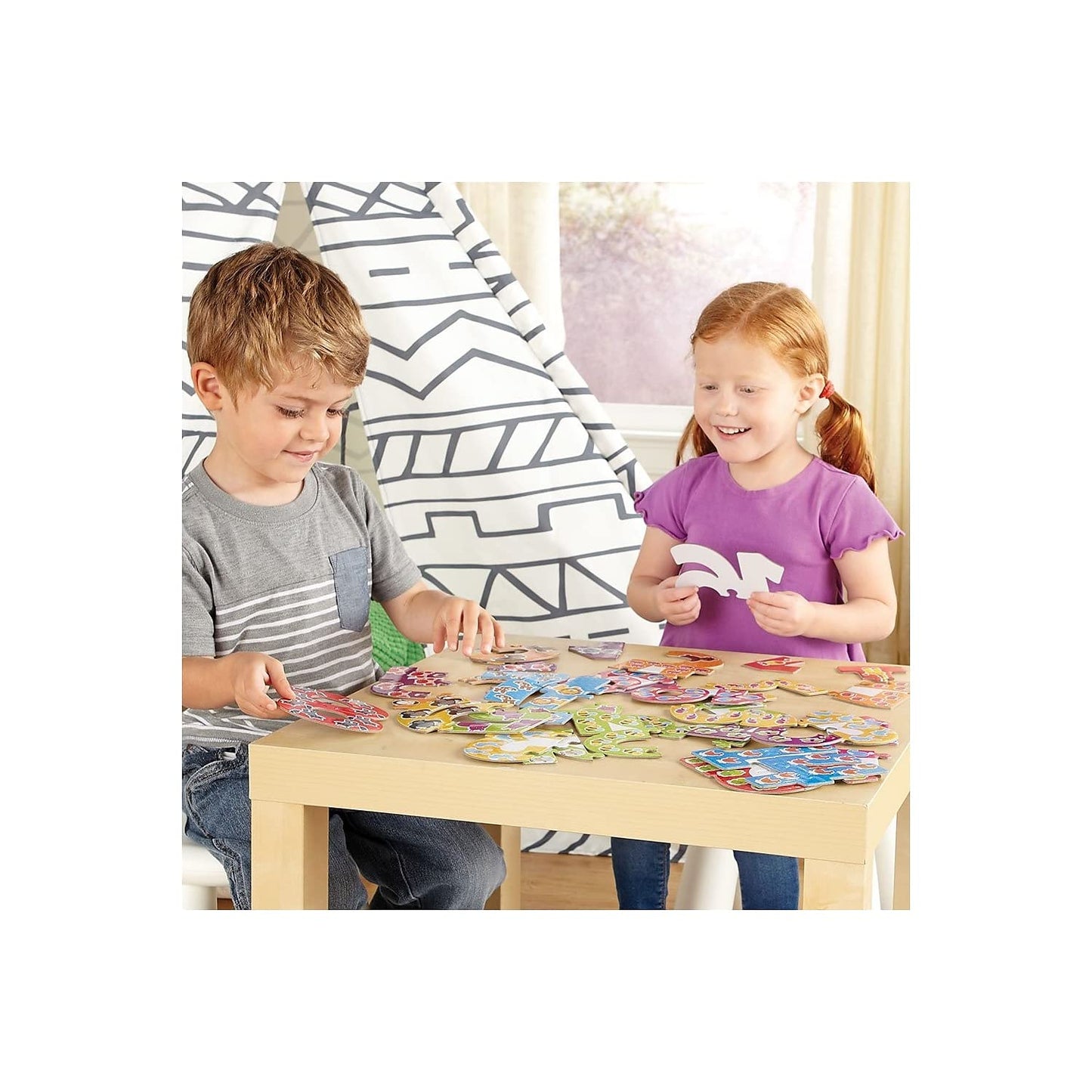 Learning Resources Number Puzzle Cards, Early Number Recognition, Toddler Puzzle, 20 Self-Correcting Puzzles, 40 Pieces, Ages 3+