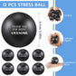 Lenwen 12 Pcs Employee Appreciation Gifts 2.5 Inch Motivational Stress Balls Inspirational Stress Relief Balls for mature-themed Relief Thank You Gift (Black Awesome)