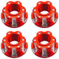 Vgoohobby 4Pcs Hexagonal Nuts, M4 Aluminum Alloy RC Wheel Hex Nuts Compatible with HSP Sakura D3 D4 1/10 RC Car (Red)