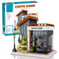 Kimiangel City Coffee Shop Building Kit for Adults, Flowers Botanical City Cafe Architecture Building Sets, Model Building Block