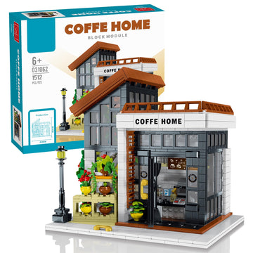 Kimiangel City Coffee Shop Building Kit for Adults, Flowers Botanical City Cafe Architecture Building Sets, Model Building Block