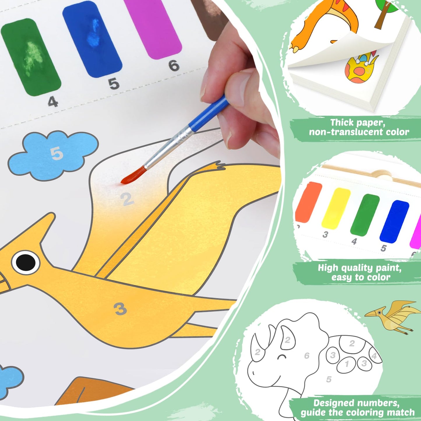 Feredo Kids Water Coloring Books For Toddlers - Painting And Drawing Art Paper For Kids Mess Free Craft Supplies Toy For Kids 3