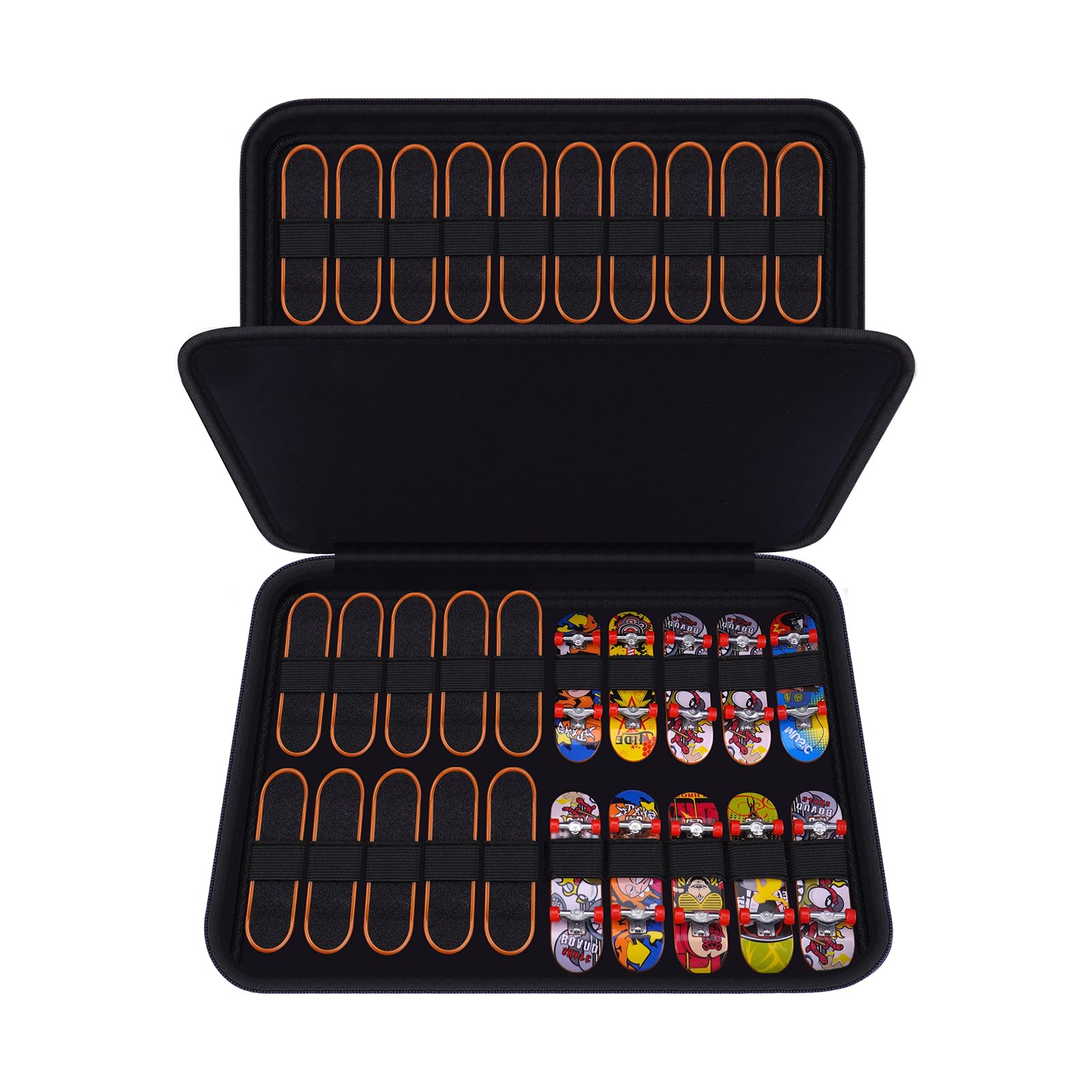 HESPLUS Case for TECH Deck Ultra DLX Fingerboard 4Pack, Holds 40PCS Mini Skateboards, Portable Fingerboard Travel Carrying Case