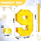 Sratte Number Piñata Birthday Piñata Decorations Gold Foil Piñata With Stick Blindfold Confetti For Boy Girl Birthday Party Decorations Anniversary Celebrations Fiesta Supplies(Number 9)