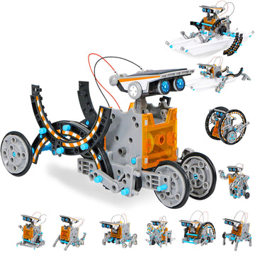 COBFDHA STEM Toys for Boys 8-13, Solar Robot Science Kits, Educational Building Projects, Christmas Birthday Gifts for Kids
