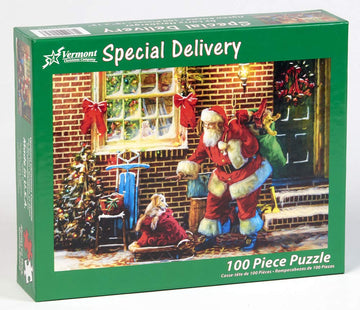 Vermont Christmas Company Special Delivery Jigsaw Puzzle 100 Piece, Large Pieces Perfect For Kids And Seniors