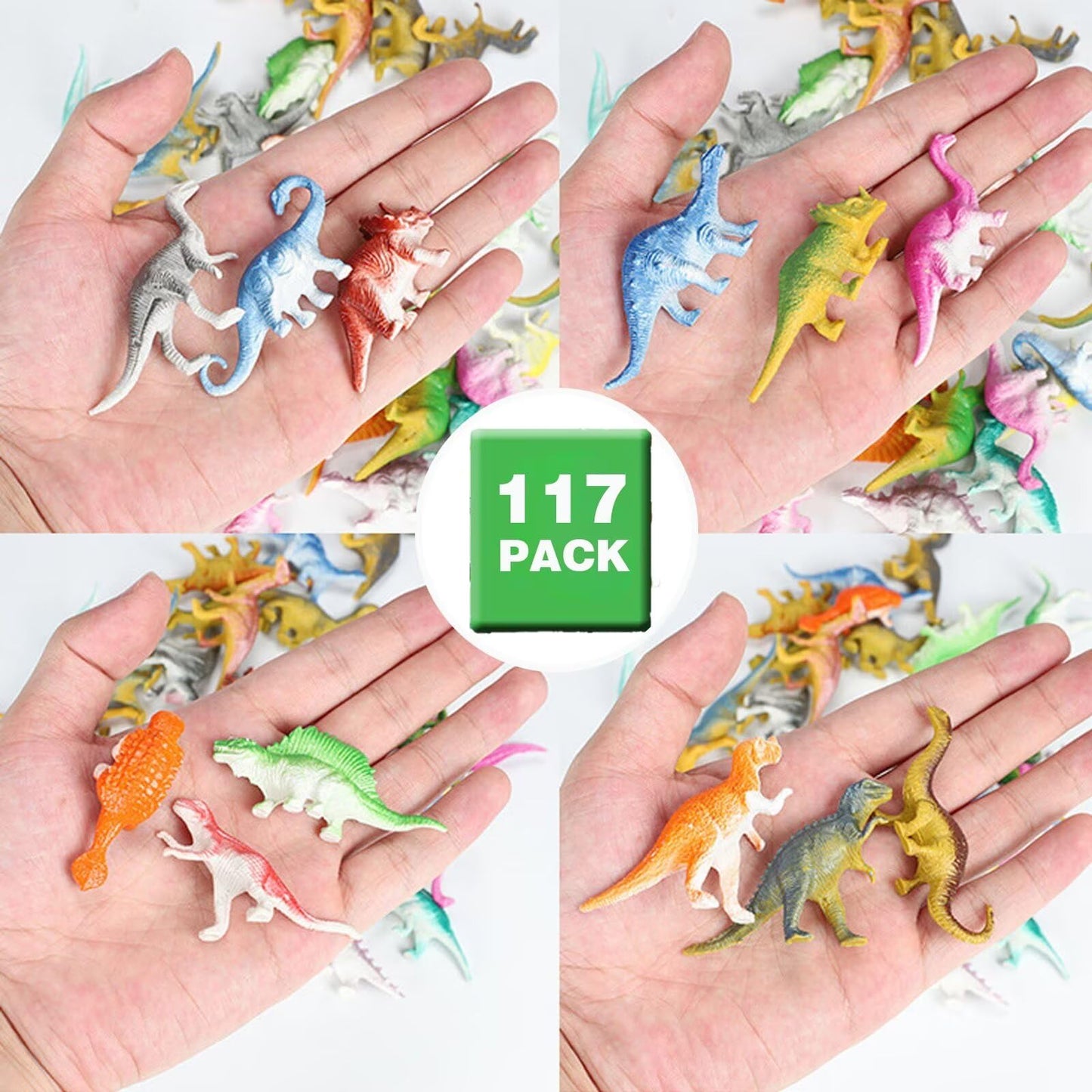 Pau1Hami1Ton Mini Dinosaur Toys For Kids 3-5,117 Pack Realistic Toddler Dinosaur Toy Set,Educational Dinosaurs For Kids 3-5,Perf