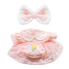 LYBHYQTII Clothes for 17cm Dolls Pink Cute Style 3 Piece Set Including a Bow  Dress and Rabbit Bag  Fashion Dolls Outfit with enhanced Dolls Accessories for Play & Display - No Doll