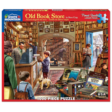 White Mountain Puzzles Old Book Store, 1000 Piece Jigsaw Puzzle
