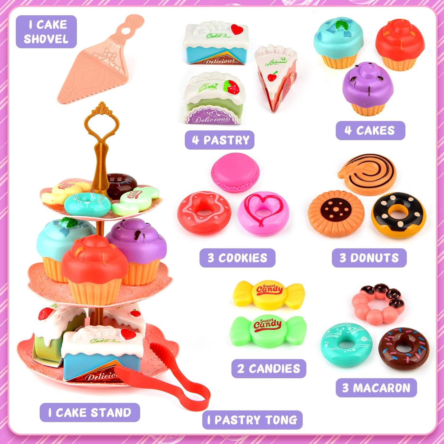 Unicorn Tea Party Set for Little Girls, Unicorn Tea Set Toys for Girls Age 3 4 5 6 Year Old, Toddler Kids Kitchen Pretend Play T