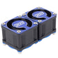 DKKY RC Motor Cooling Fan Heatsink 2Pcs DIY Kit for TRX4 ARRMA Axial 1/10 1/8 1/5 RC Model Car Upgrade Parts (Black)