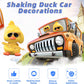 Wonuu Bobble Heads Ducks, Car Dashboard Decor Cute Yellow Shaking Head Duck Doll For Car Interior Ornament With Glasses, Necklac