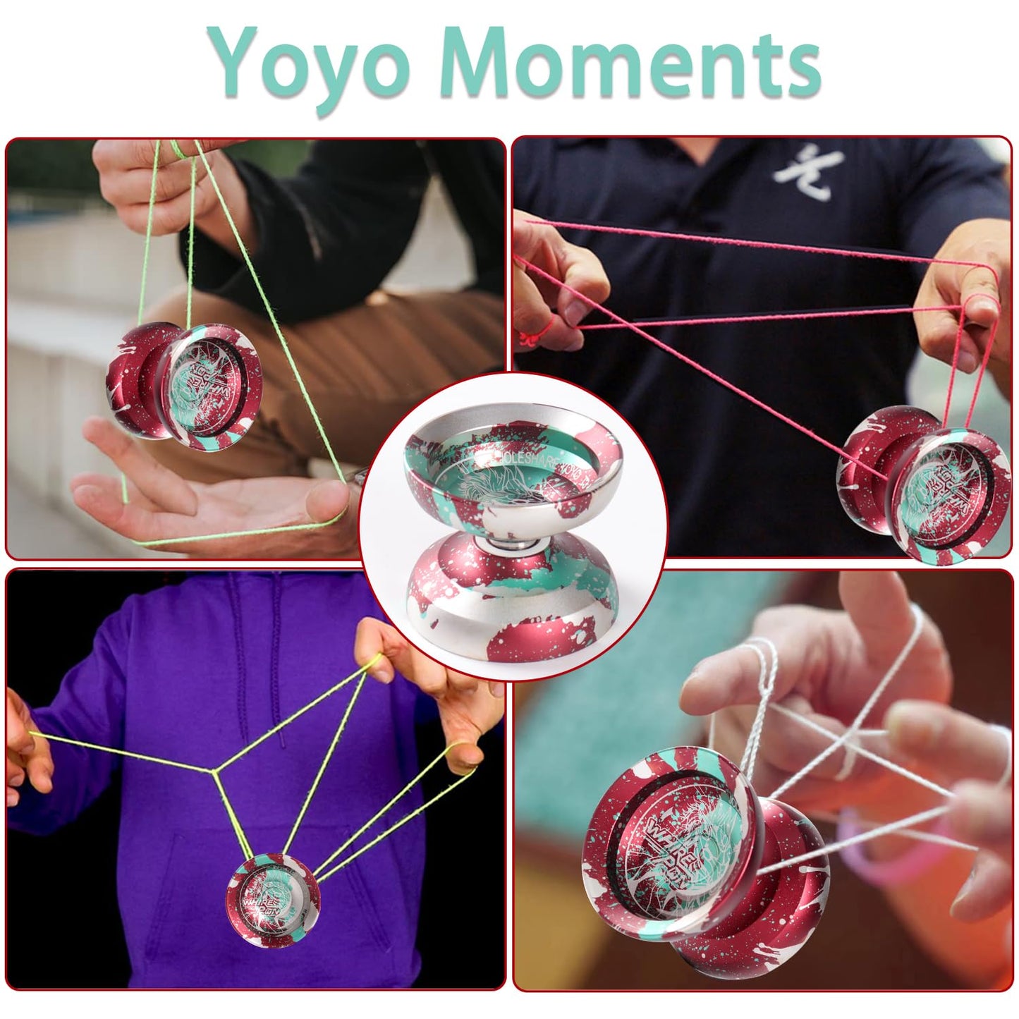 Joleshare Professional Unresponsive Yoyo T3 For Pros And Responsive Yoyos For Kids Beginners - Replaceable Responsive Bearings,