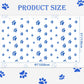 QUERICKY 4 Pack Puppy Paw Print Tablecloths, 51x87 Plastic Disposable Table Cover for Pet Themed Party Decorations for Cat Dog
