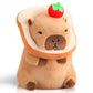 Nxnynz Cute Capybara Plush With Bread Kawaii Soft Apple Capybara Stuffed Aniamls Capybara Plush Toys Hugging Gifts Kids Girls Bo