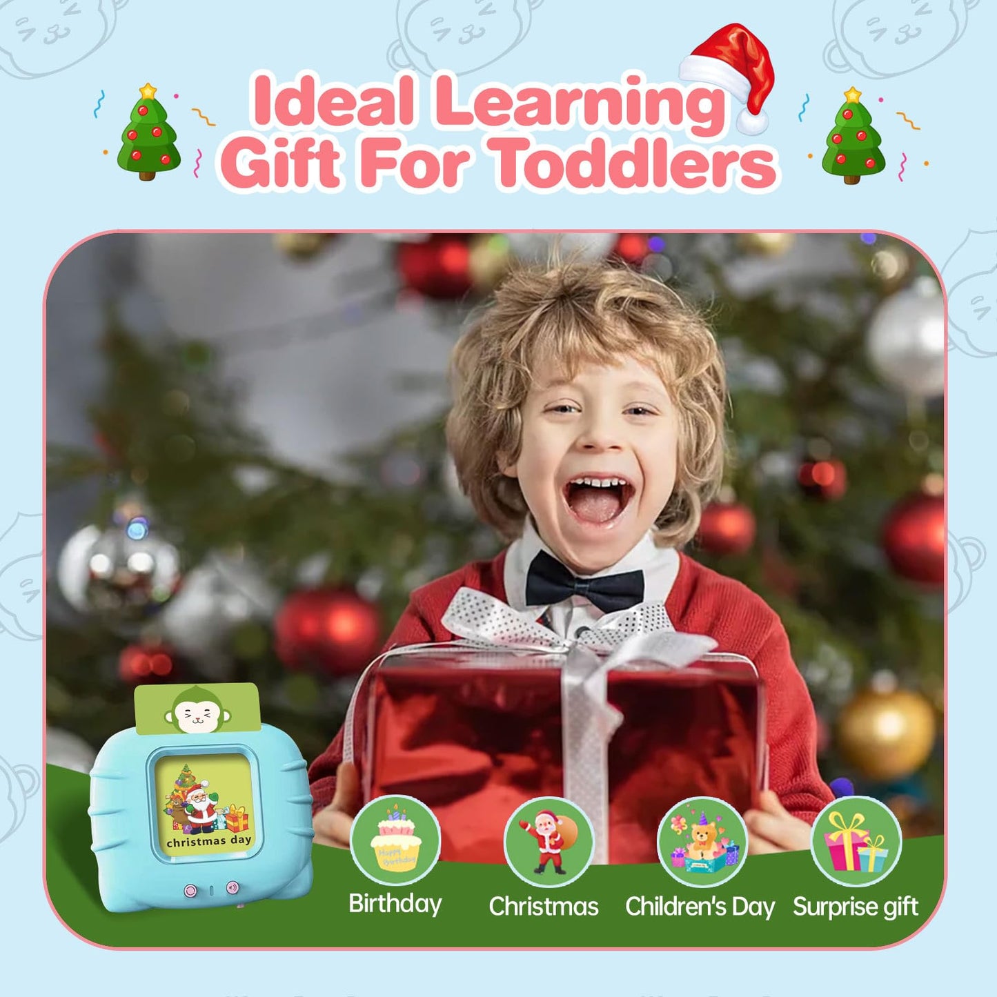U-Learner Talking Flash Cards For Toddlers 1 2 3 4 5 6-296 Sight Words, Pocket Speech For Toddlers, Sensory Speech Therapy Toys,