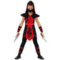Morph - Ninja Costume For Girls -Girls Ninja Costume -Red Ninja Costume - Girl Ninja Costume- Kids Ninja Costume- Girl Ninja L