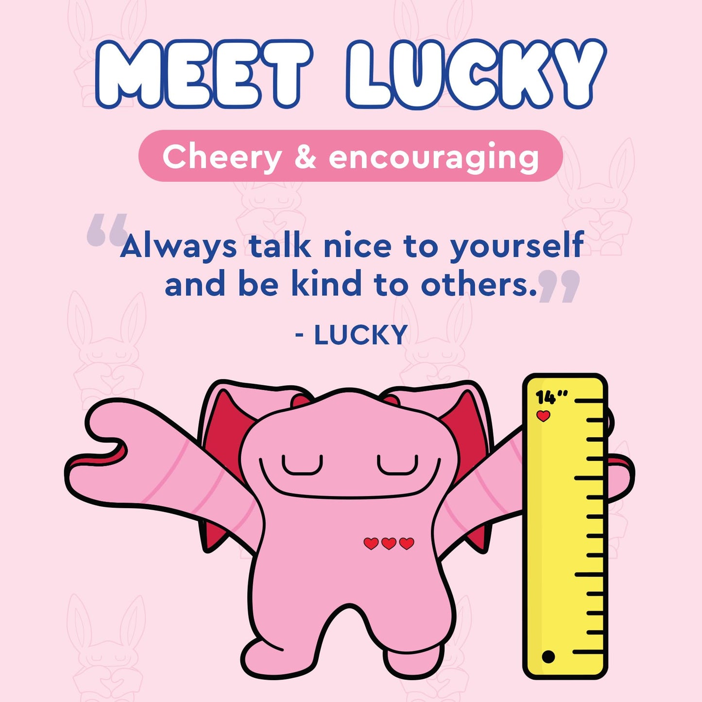 Bumpas Plush Toys - 14'' Cute Cuddle Pal, Lucky - Weighted Stuffed Animal