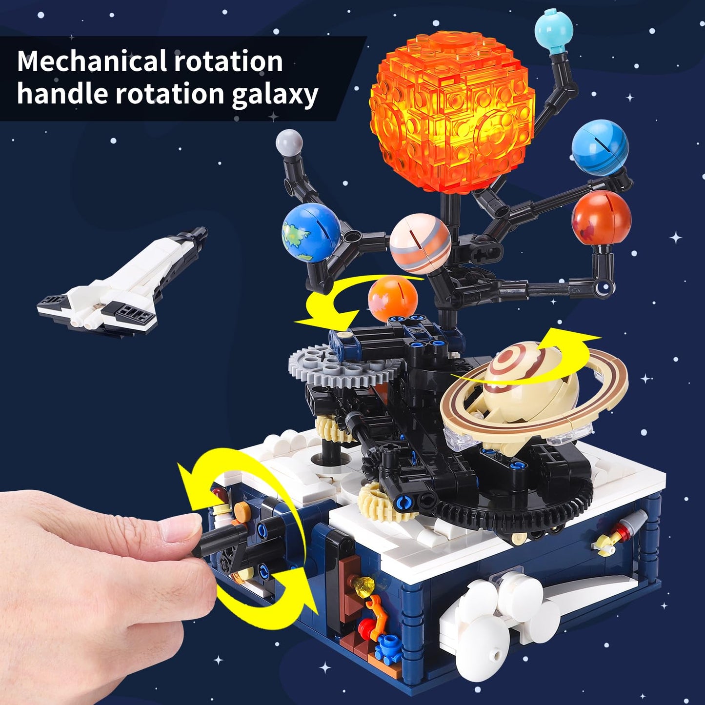 Caximsy Solar System Model Building Blocks Sets Earth Moon And Sun Orrery Toy Educational Toys For Science Experiments Learning