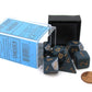 Chessex Polyhedral 7-Die Opaque Dice Set - Dusty Blue with Copper Numbers