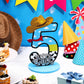 Vercraft Toy Theme 5th Birthday Party Number Centerpiece Cartoon Party Number Sign Blue Sky and White Cloud Cow Birthday Sign fo