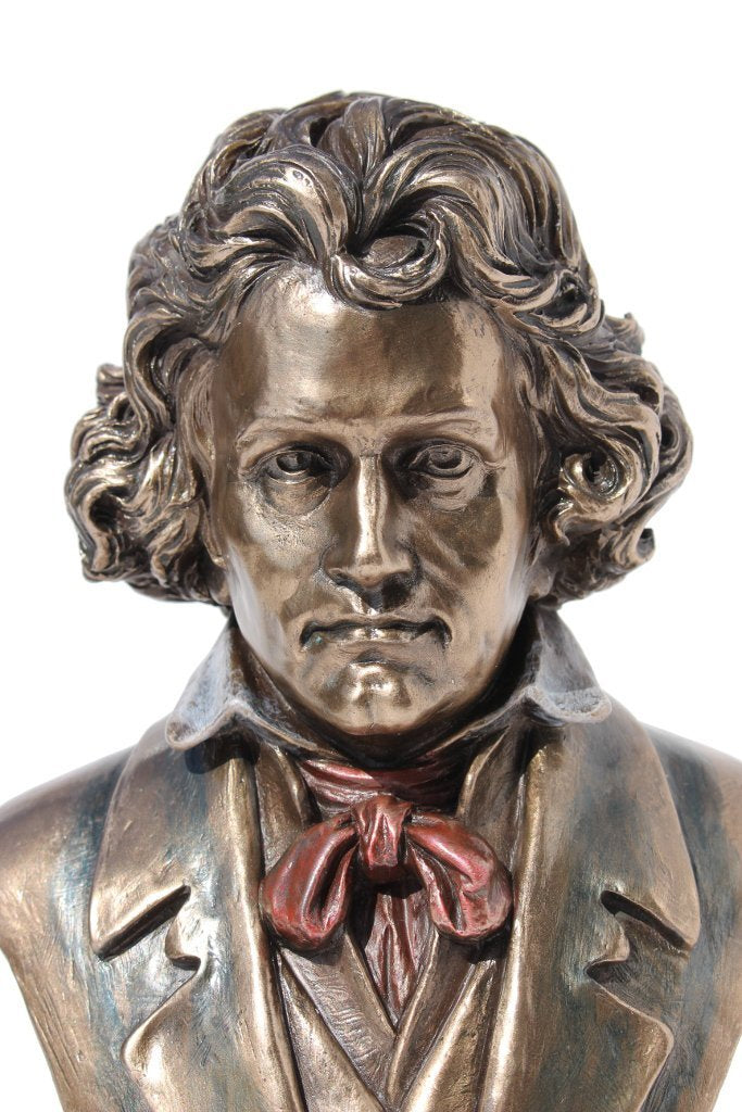 Veronese Design 6 1/2 Inch Ludwig Van Beethoven Bust Cold Cast Resin Bronze Finish Statue Realistic Figurine