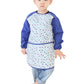 Plie Waterproof Kids Art Smocks 37 Colors (Age 1-10, S-XXL size), Blue Strawberry (25-XXL)