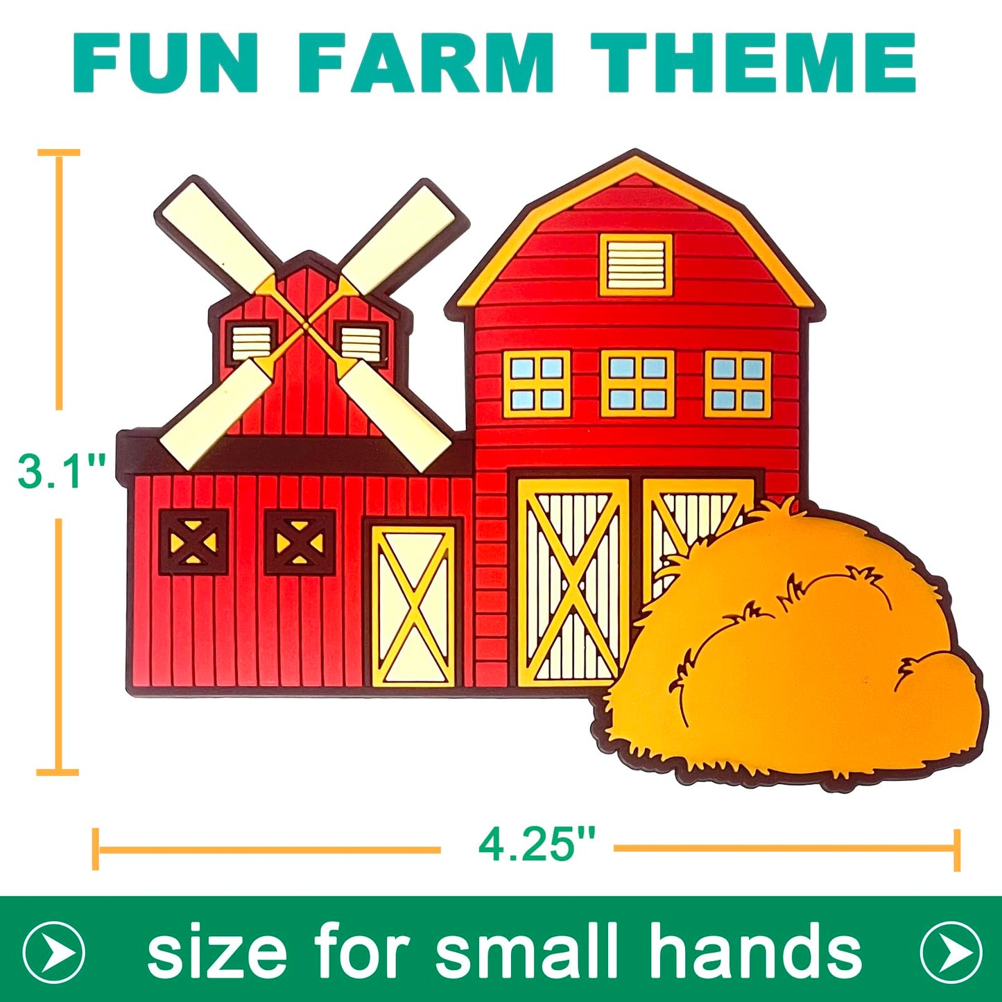 Cute Fridge Magnets for Toddlers 1-3, Large Size Refrigerator Magnets for Kids, Durbale Farm Animals Toddler Magnet Toys, Full B