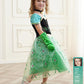 Sabbenia Princess Dresses for girls Frozen Princess Costume Birthday Halloween Party Cosplay 7-8Y