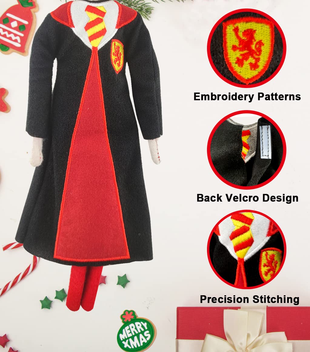 Haeveray Wizard Magic Robe For Elf Christmas Elf Doll Clothes And Elf Accessories, Xmas Cosplay For Elf Dolls, Fun Elf Photo Pro